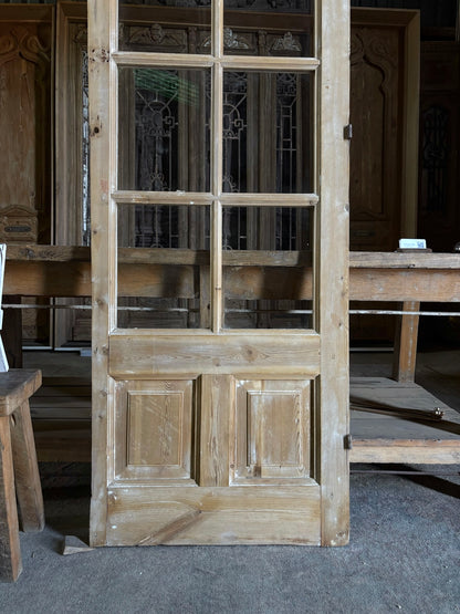 8 Lite Antique Glass Single Door - 27.5x83 - L76