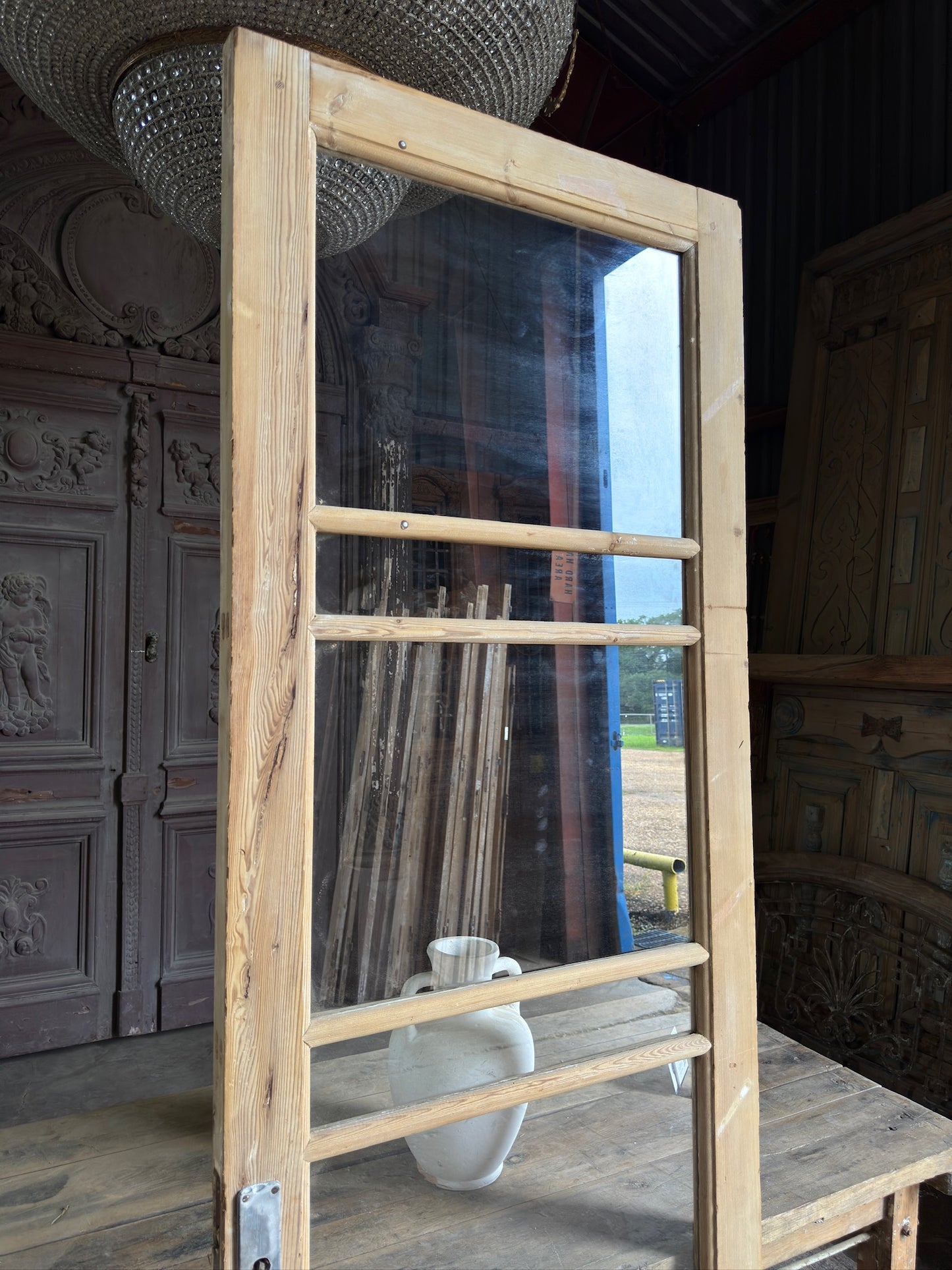 5 Lite Antique Glass Single Door - 31.25x93 K118