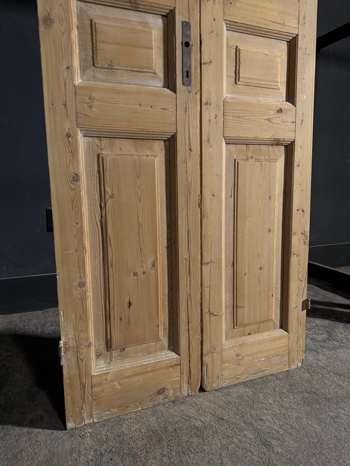 Antique 3 Panel Solid Double Doors - 31.75x94 - N590