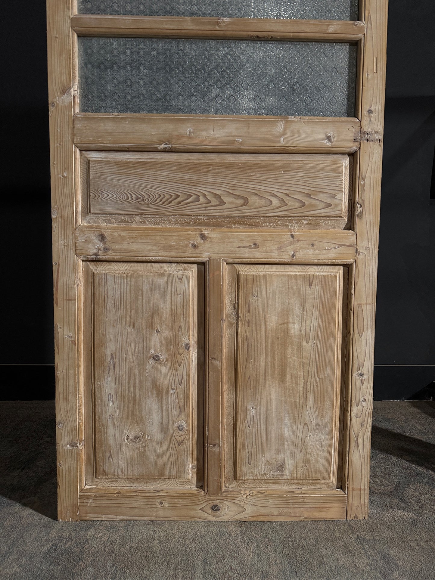 Antique Obscured Glass 2 Lite Single Door - 34.75x82.75 - N437