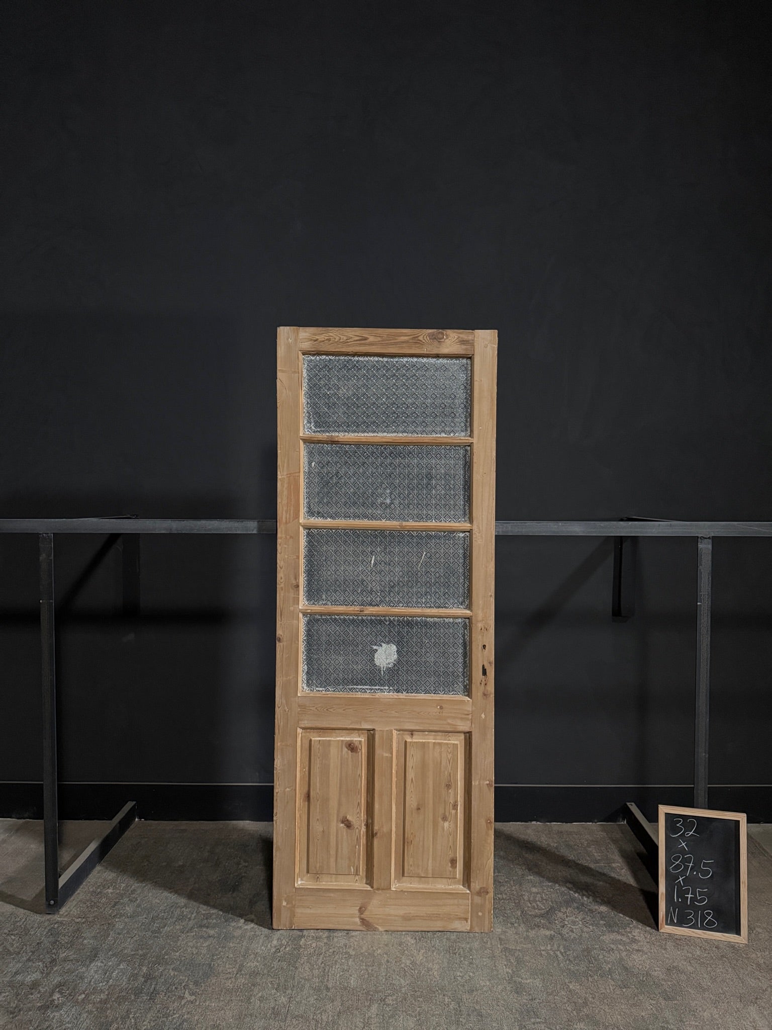 Antique Obscured Glass 4 Lite Single Door - 32x87.5 - N318