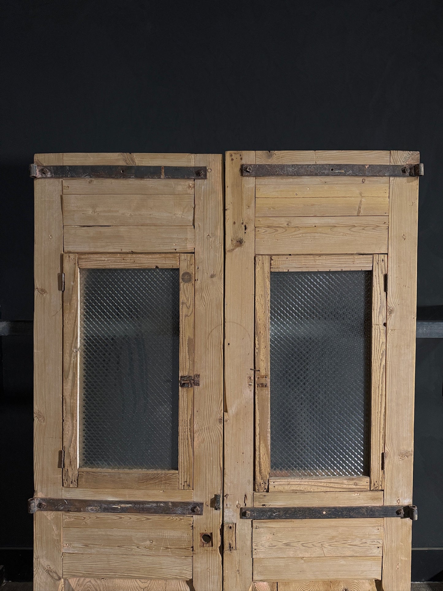 Antique Carved 1 Lite French Doors - 47x80.25 - N601