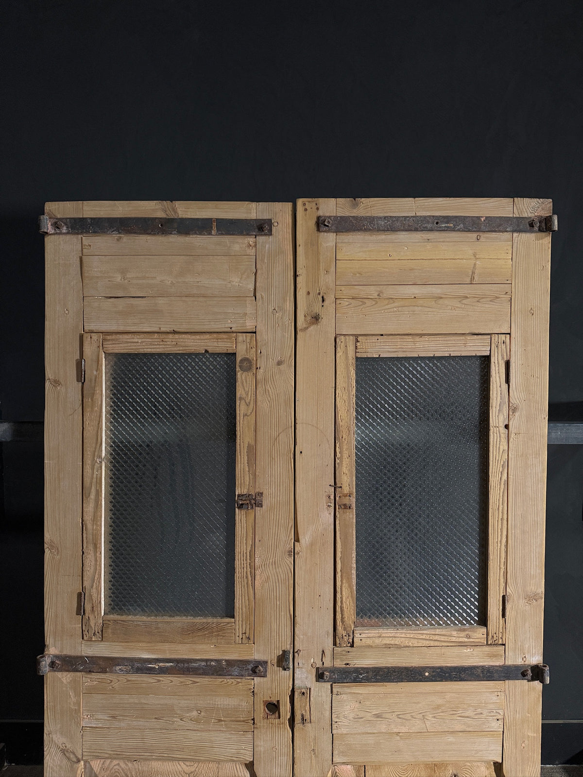 Antique Carved 1 Lite French Doors - 47x80.25 - N601