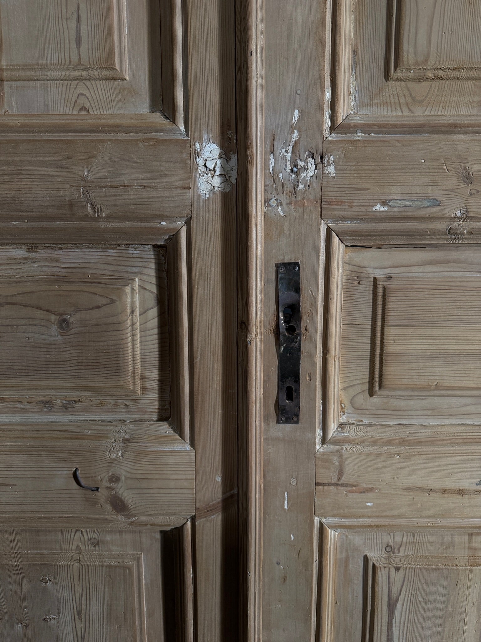 Antique 3 Panel Solid Double Doors - 44.5x104 - N527