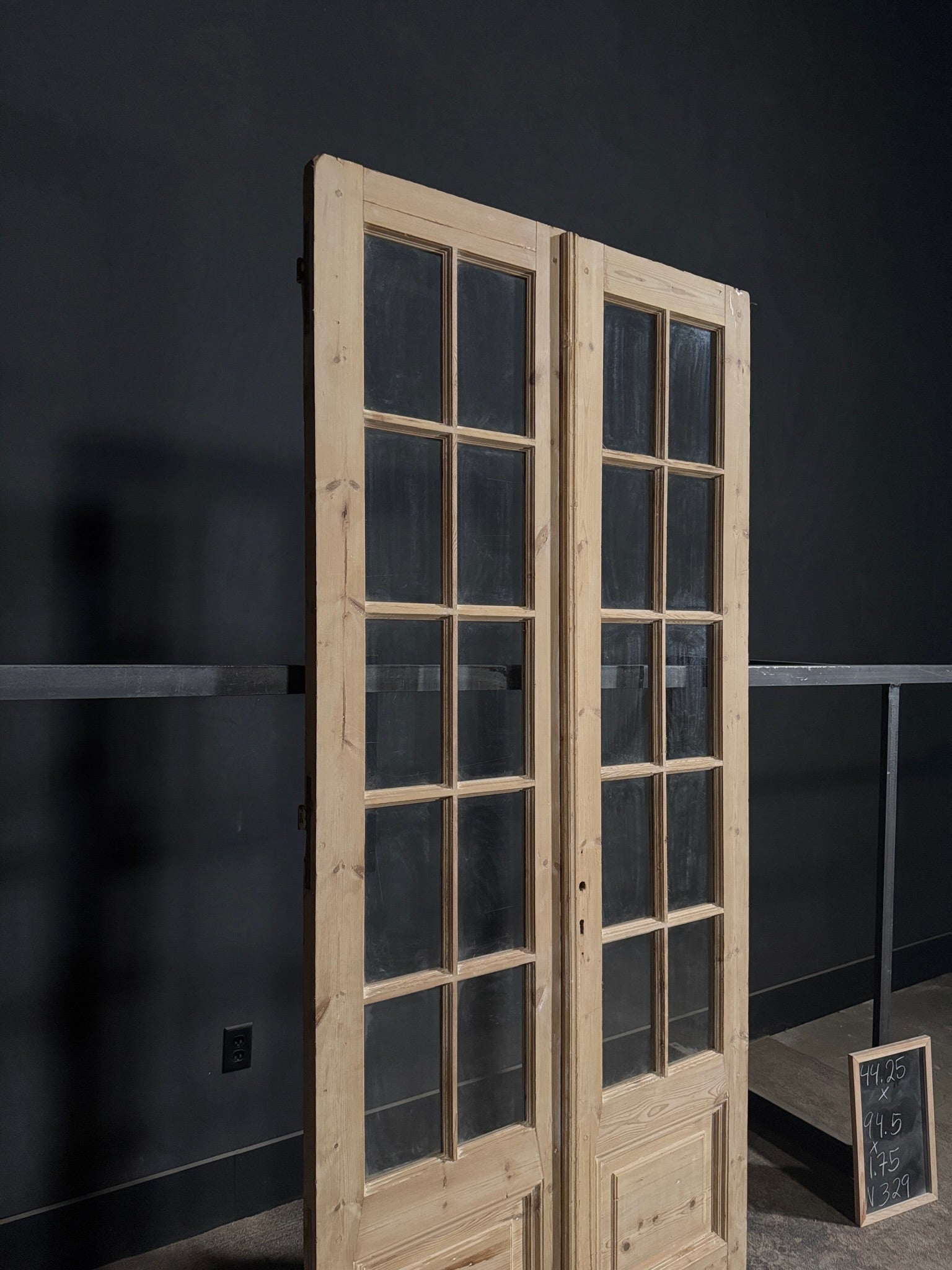 Antique Glass 10 Lite French Doors - 44.25x94.5 - N329