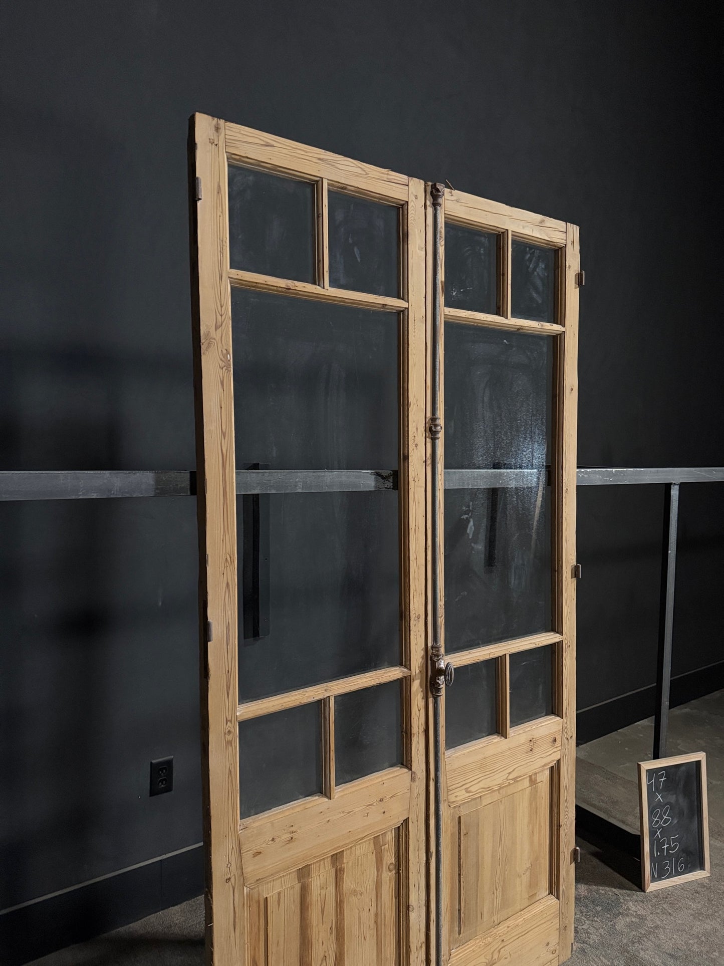 Antique Glass 4 Lite French Doors - 47x88 - N316