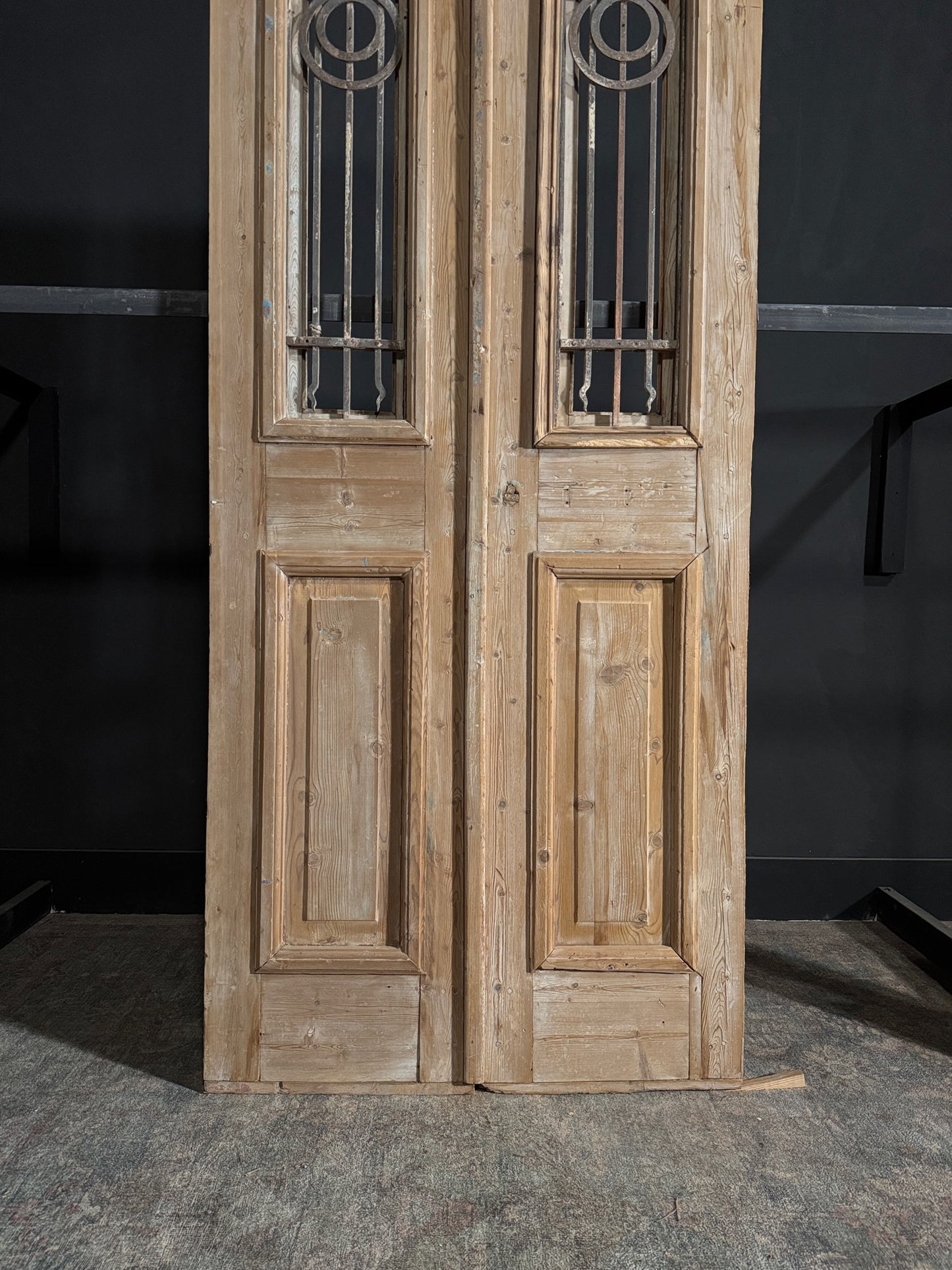 Antique Iron French Doors - 40.5x98.5 - N71