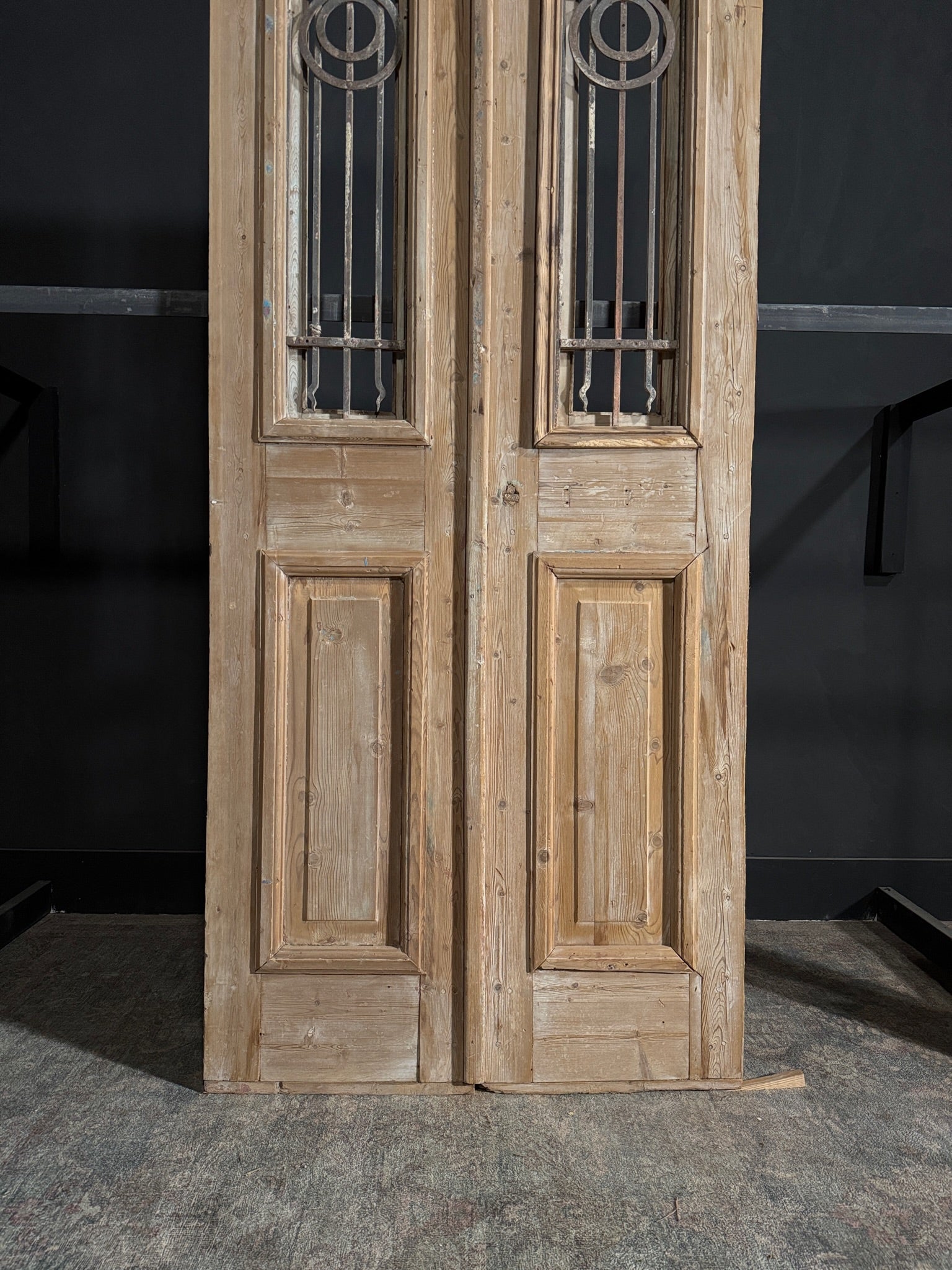 Antique Iron French Doors - 40.5x98.5 - N71