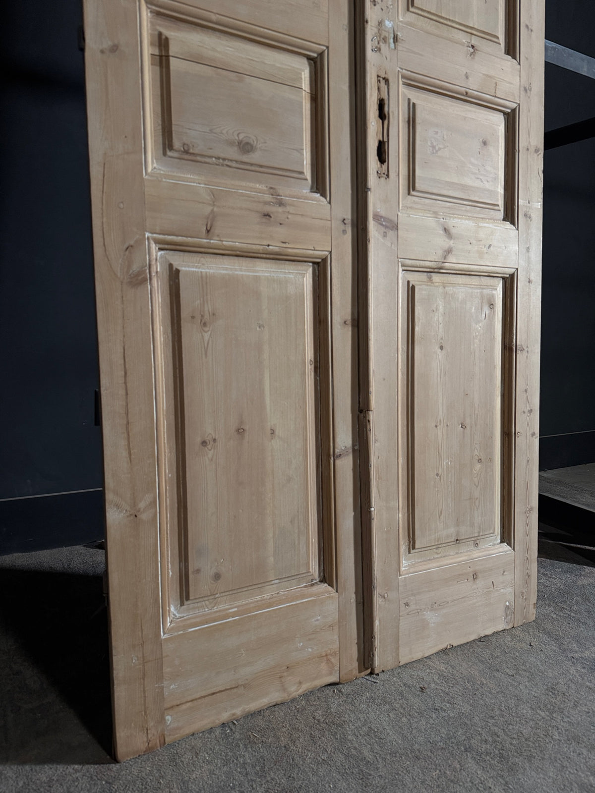 Antique 3 Panel Solid Double Doors - 43.25x106.5 - N533