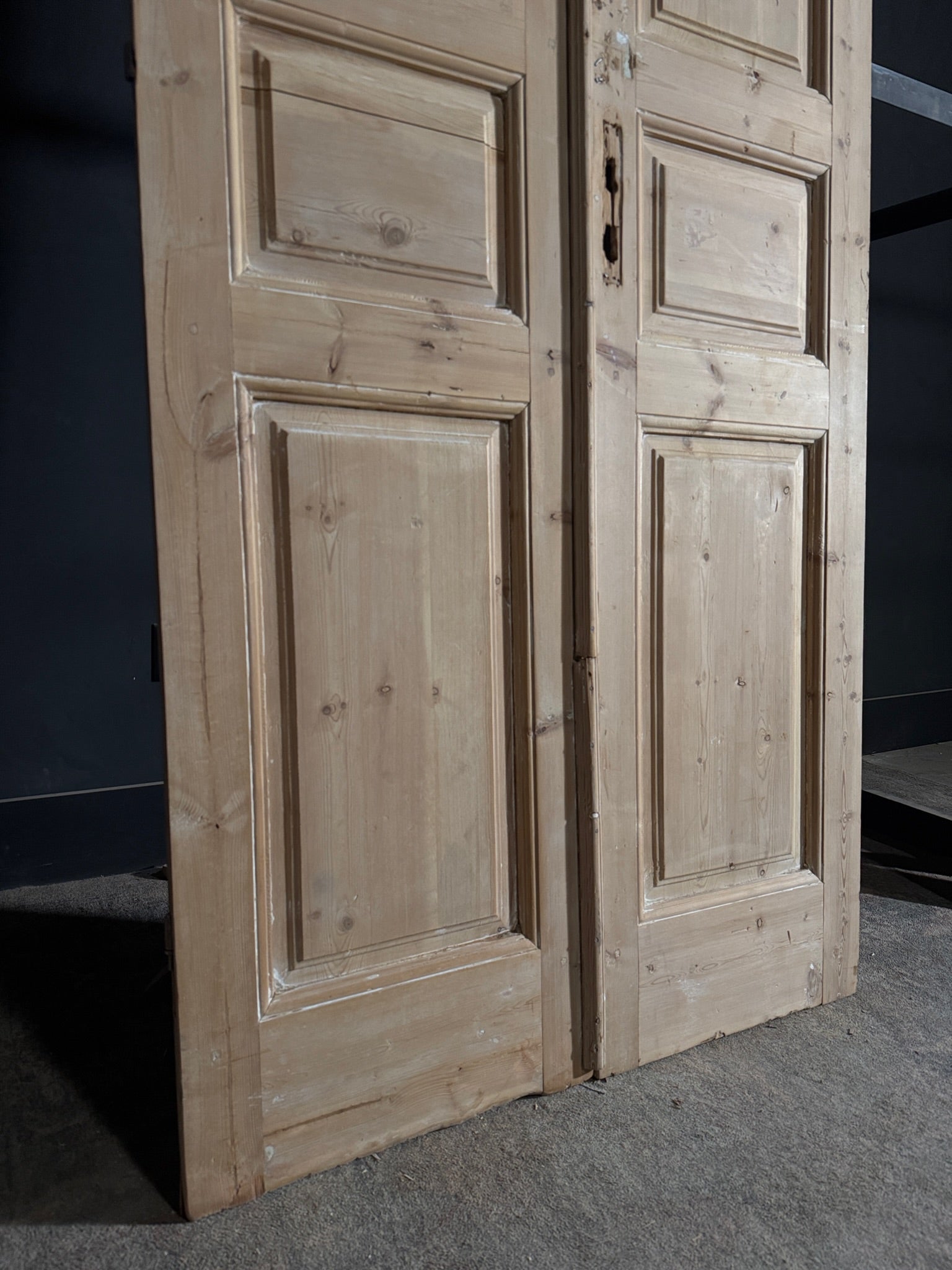 Antique 3 Panel Solid Double Doors - 43.25x106.5 - N533