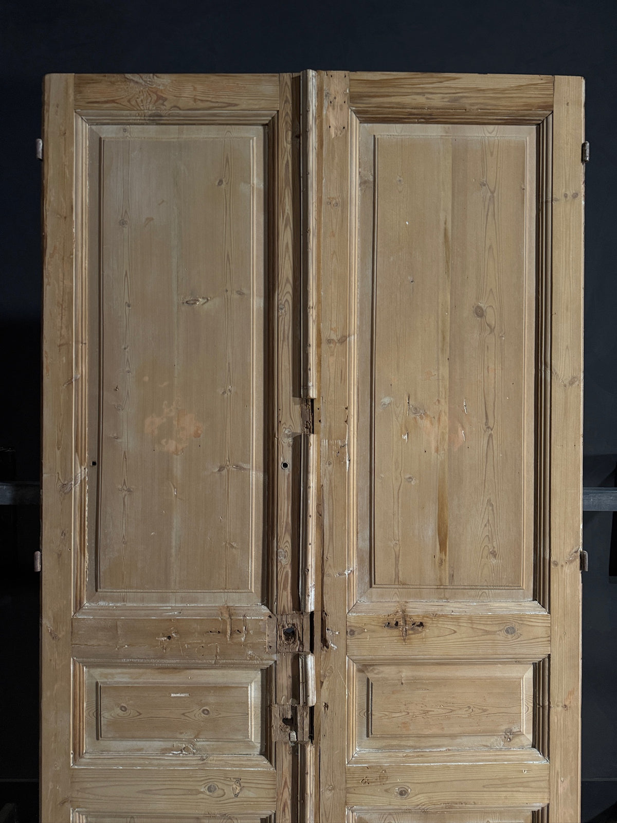 Antique 3 Panel Solid Double Doors - 51x98.5 - N665