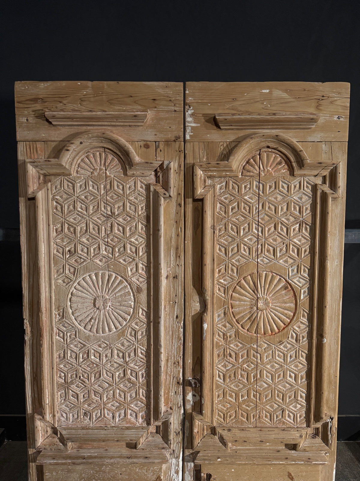 Antique Carved Double Doors - 47x80 - N540