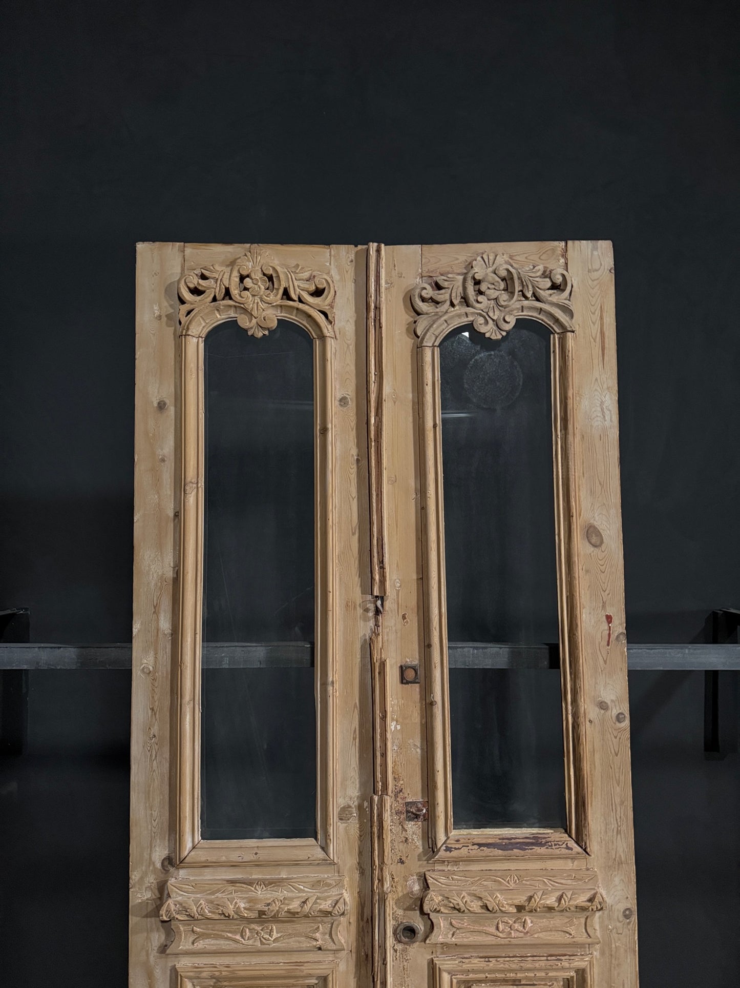 Antique Carved Double Doors - 42.5x96 - N313