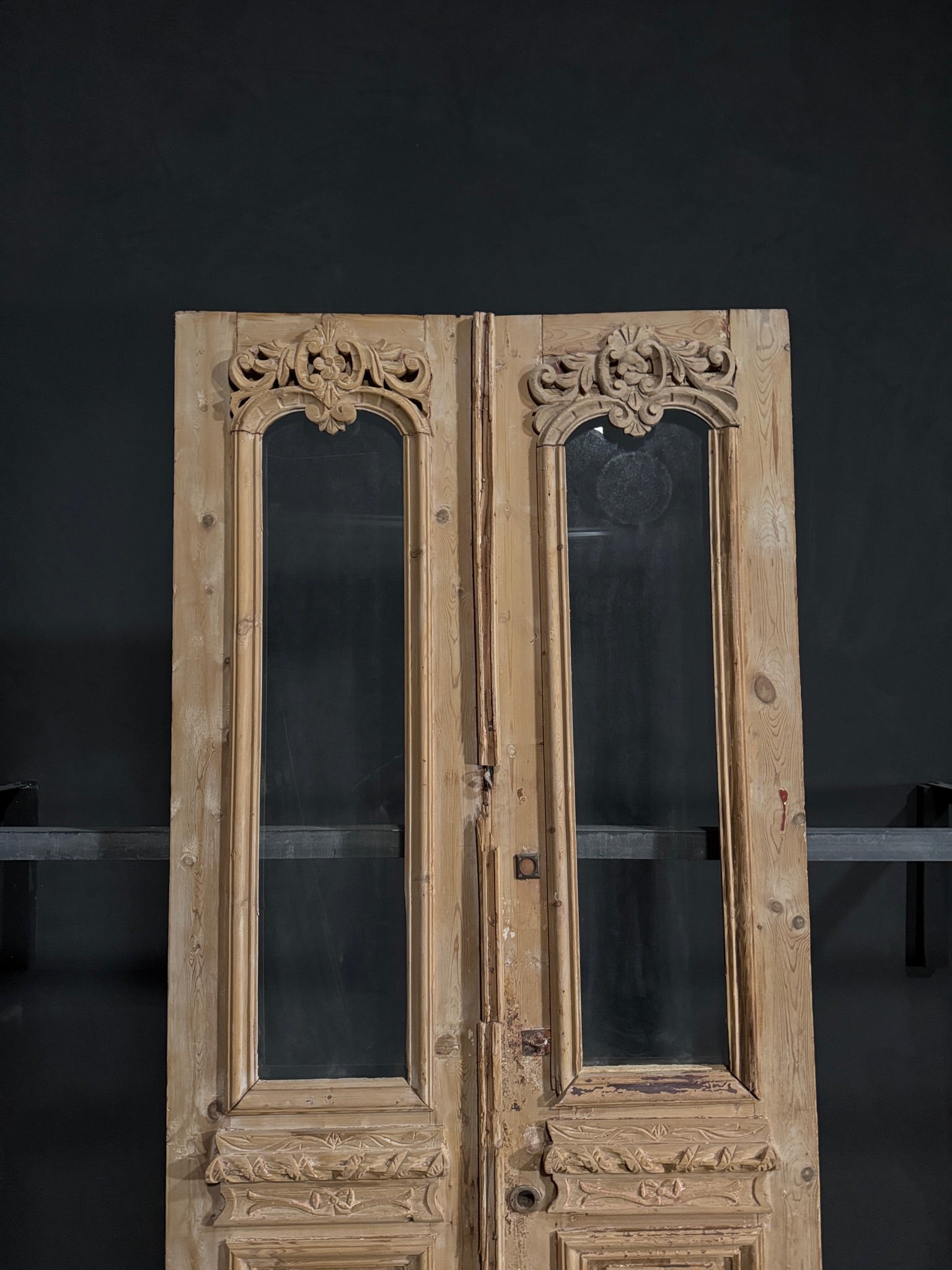 Antique Carved Double Doors - 42.5x96 - N313
