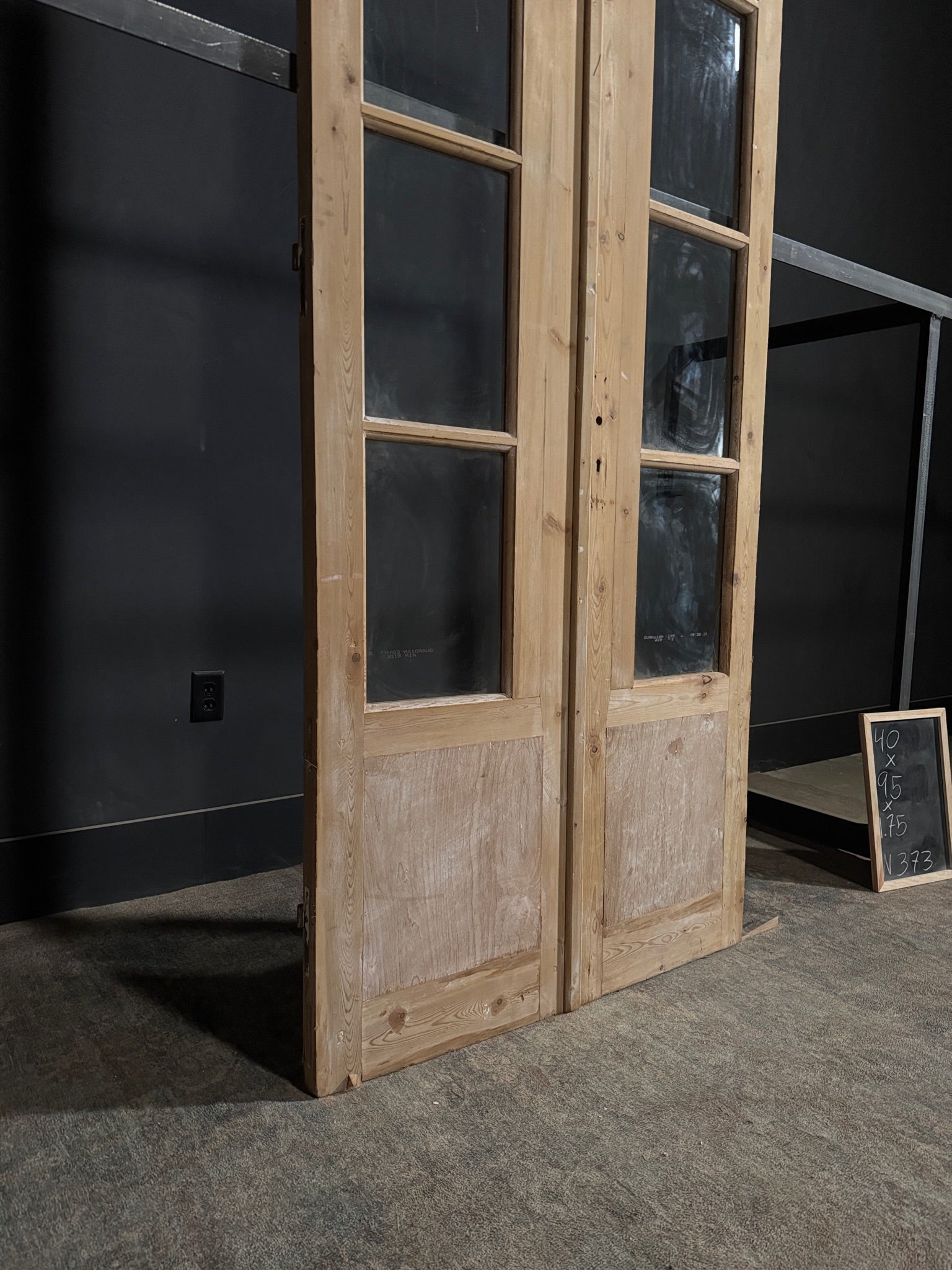 Antique Glass 4 Lite French Doors - 40x95 - N373