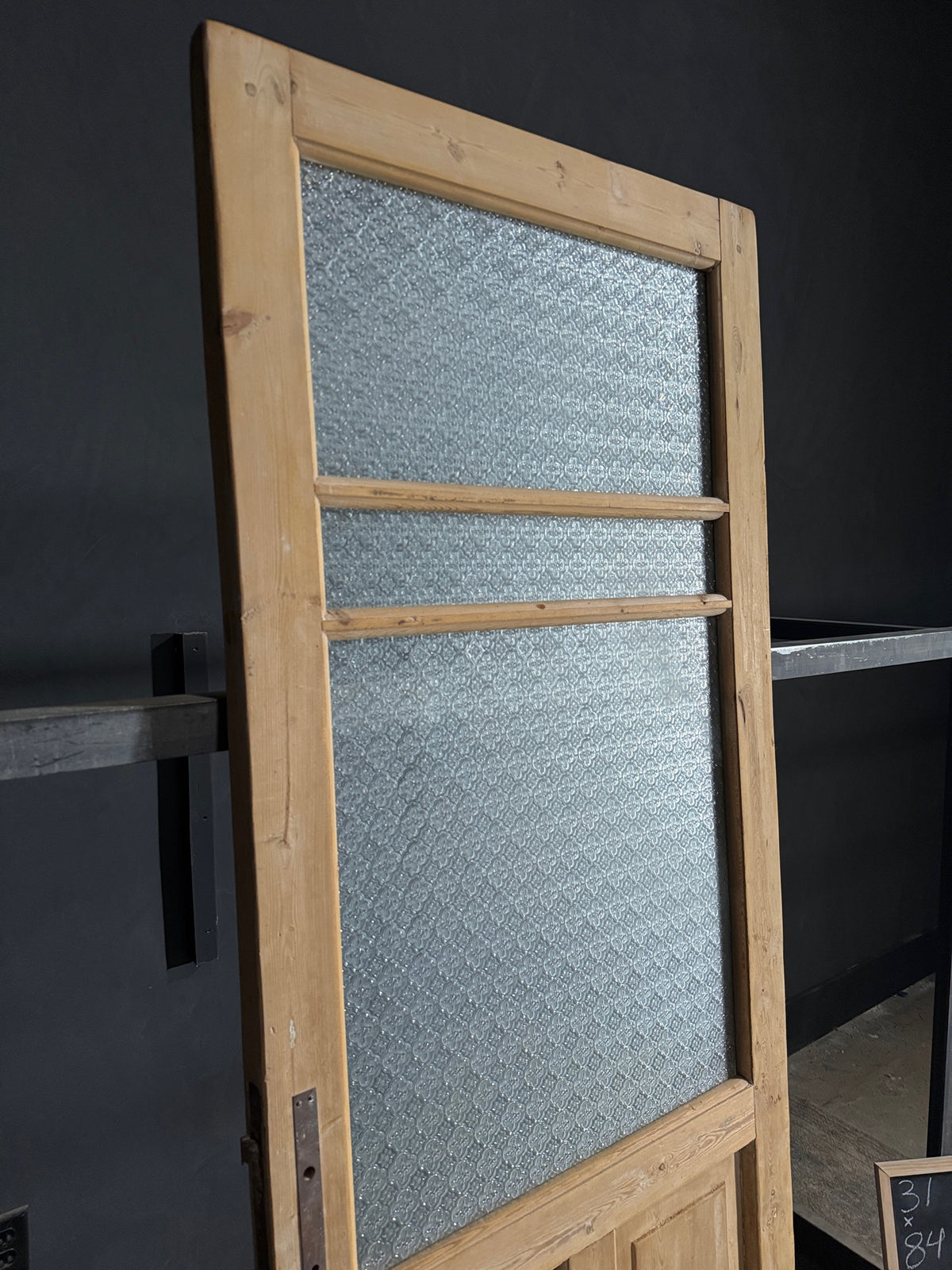 Antique Obscured Glass 2 Lite Single Door - 31x84 - N560