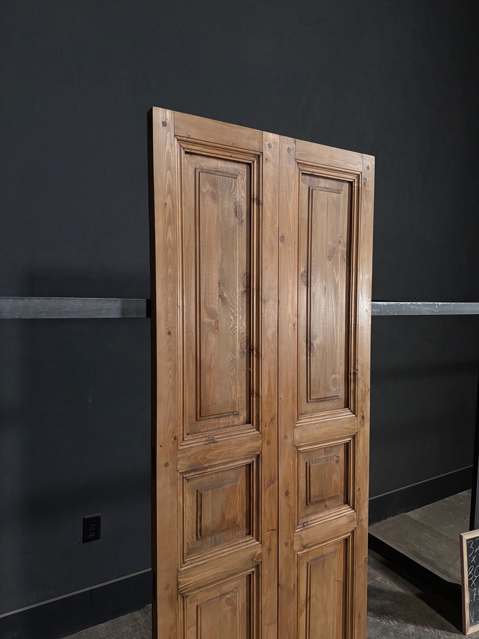Handcrafted Solid Double Doors (Waxed) - 32x80 - N342
