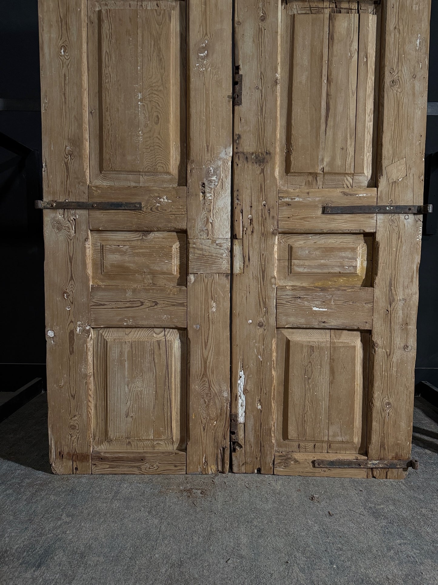 Antique 3 Panel Solid Double Doors - 58.5x79.5 - N506