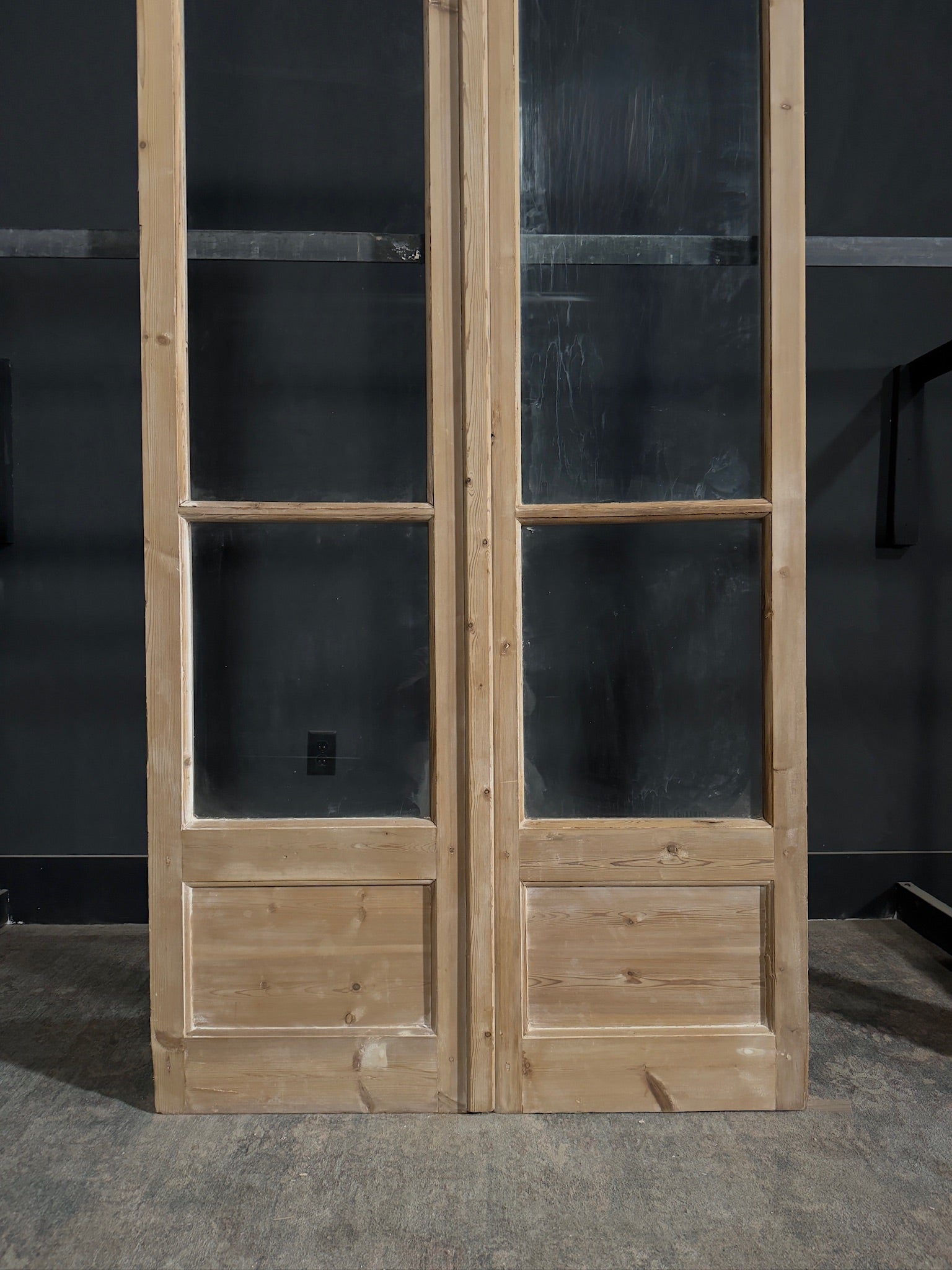 Antique Glass 2 Lite French Doors - 44.25x92.25 - N286