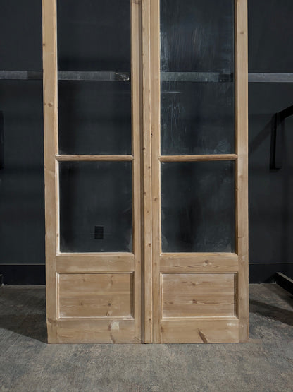 Antique Glass 2 Lite French Doors - 44.25x92.25 - N286