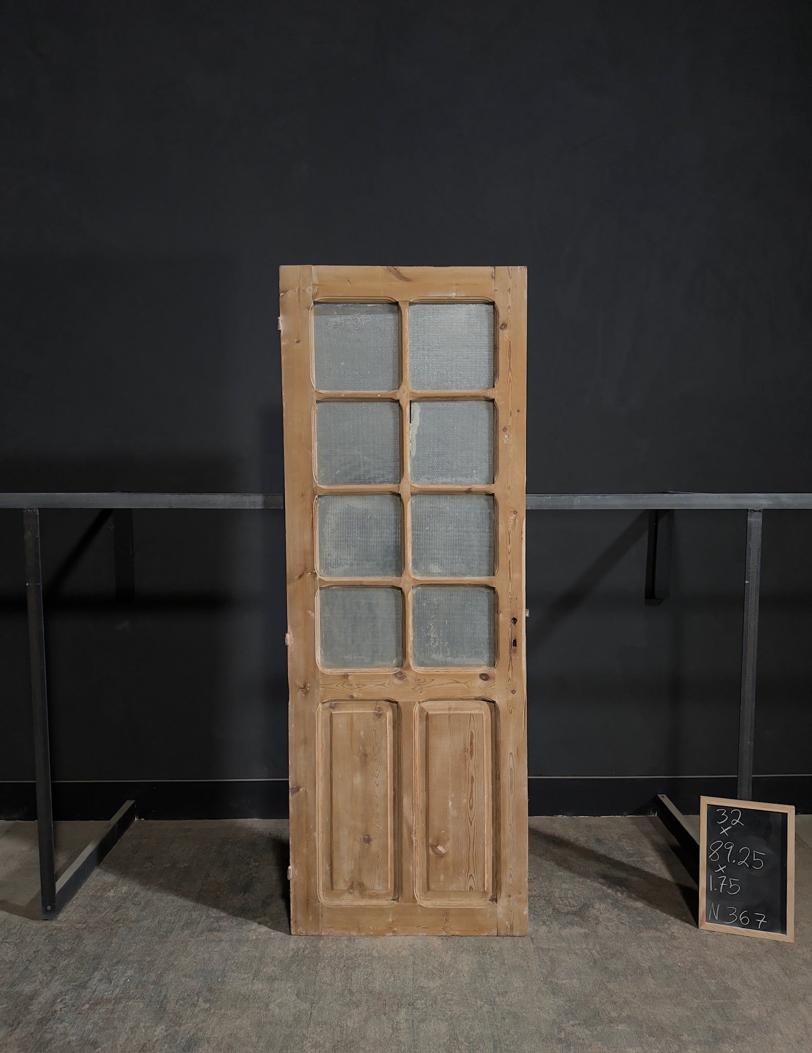 Antique Obscured Glass 8 Lite Single Door - 32x89.25 - N367