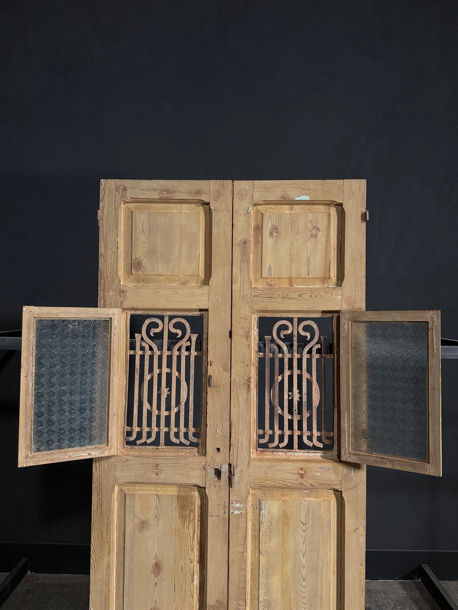 Antique Iron French Doors - 43.75x87 - N63