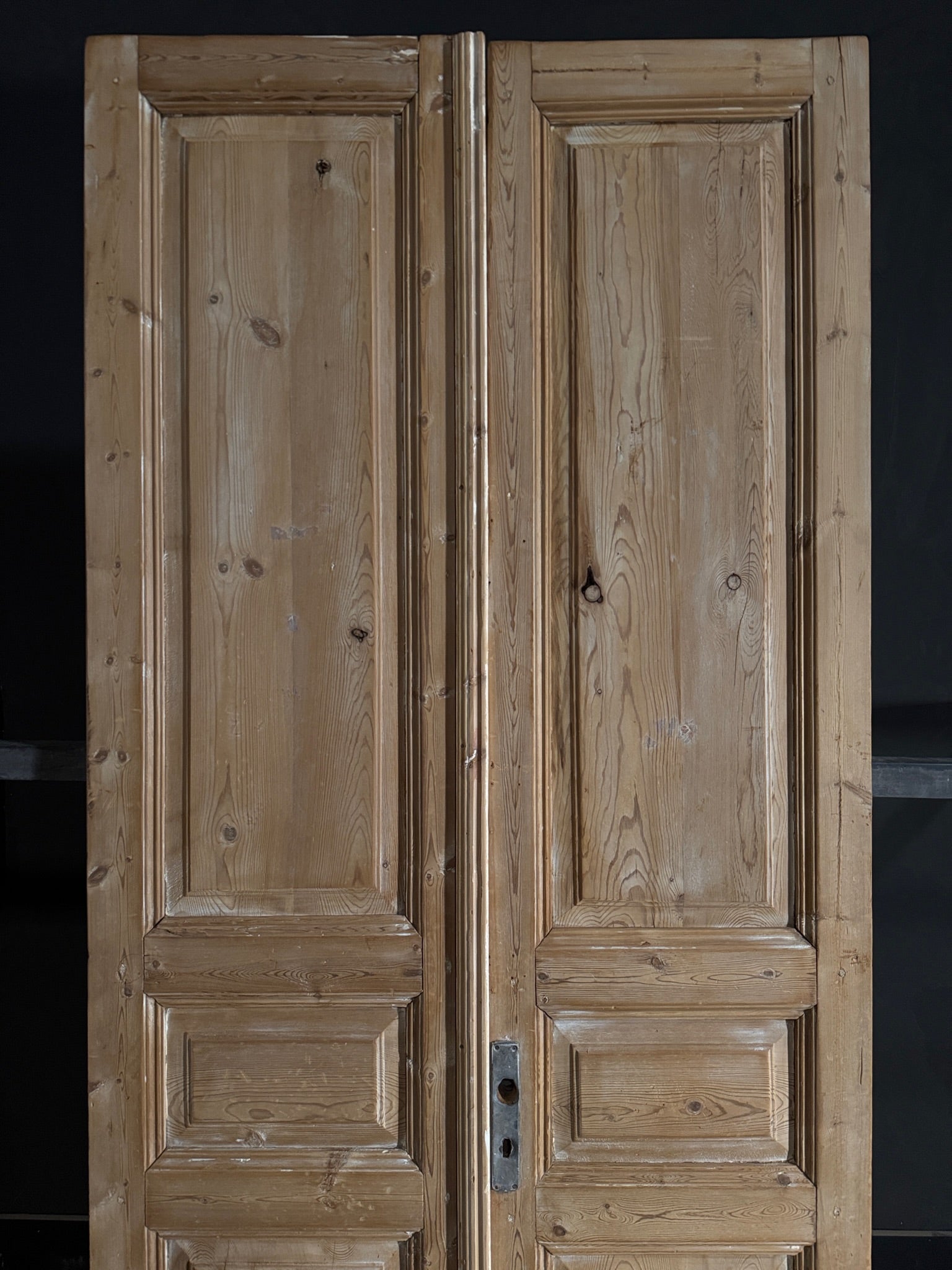 Antique 3 Panel Solid Double Doors - 43.5x99.5 - N531