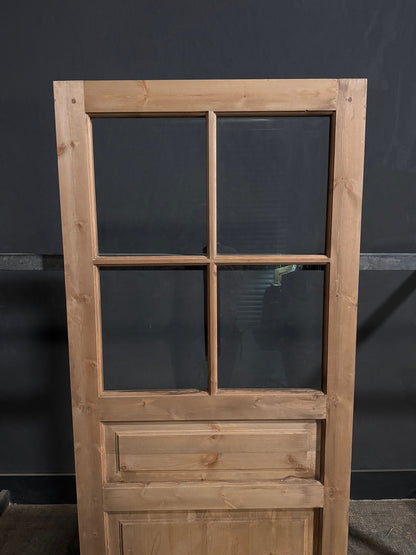 Handcrafted Glass 4 Lite Single Door - 36x80 - N723