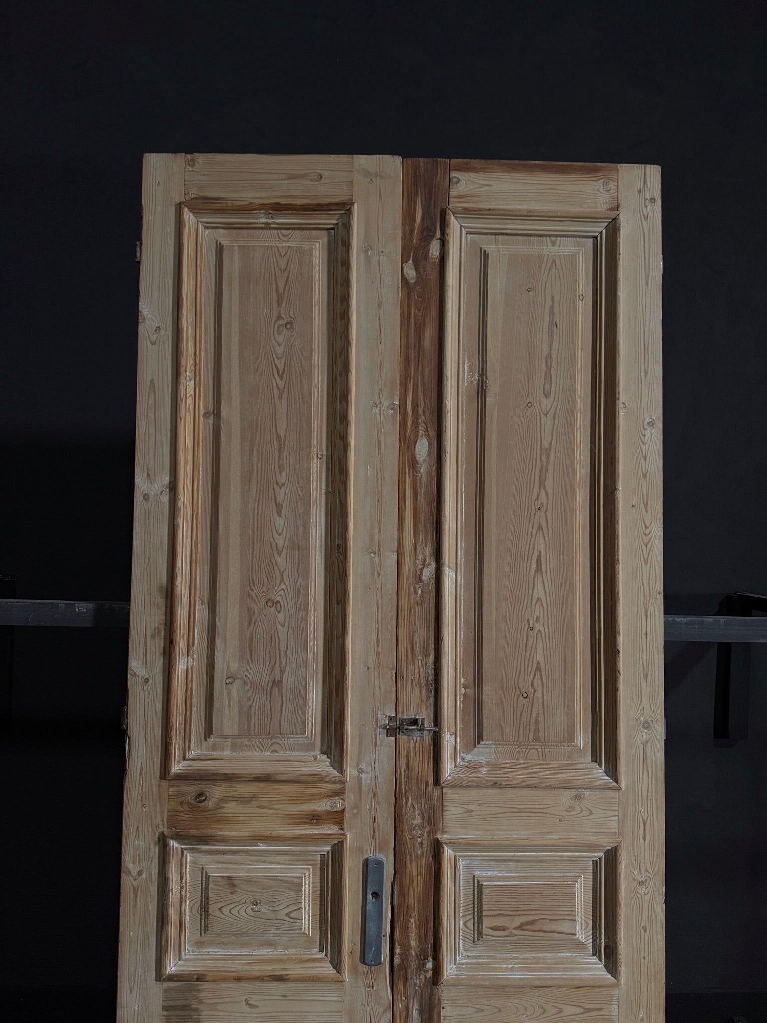 Antique Iron 3 Panel Double Doors - 44x98.25 - K399
