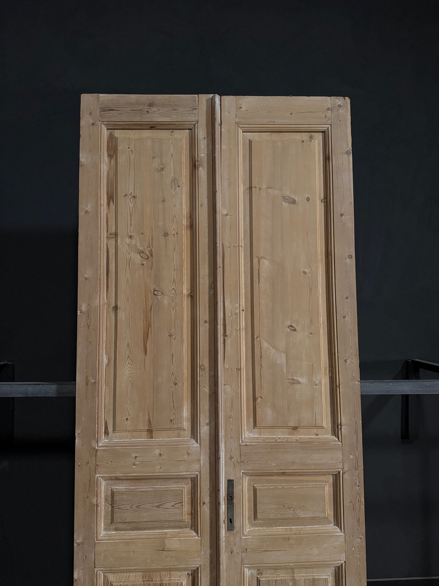 Antique 3 Panel Solid Double Doors - 43.5x106.5 - N331