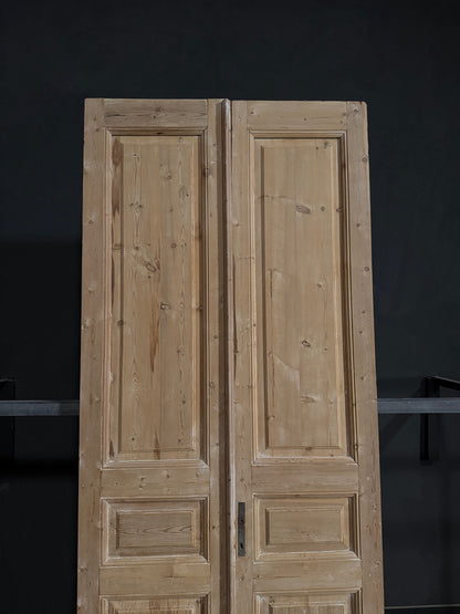 Antique 3 Panel Solid Double Doors - 43.5x106.5 - N331