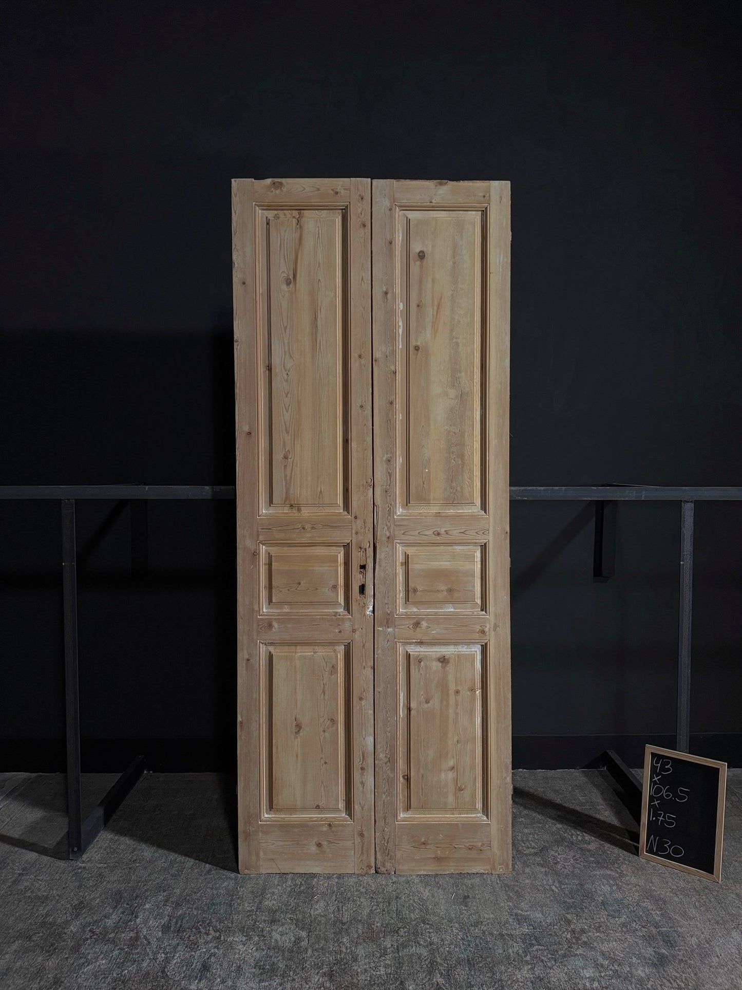Antique 3 Panel Double Doors - 43x106.5 - N30