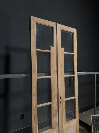 Antique Glass French Doors - 39.5x95.5 - N291