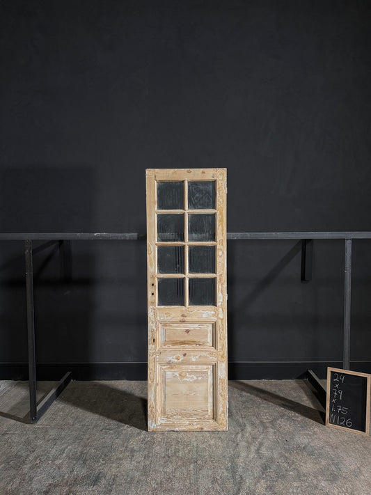 Antique Obscured Glass 8 Lite Single Door - 24x79 - N126