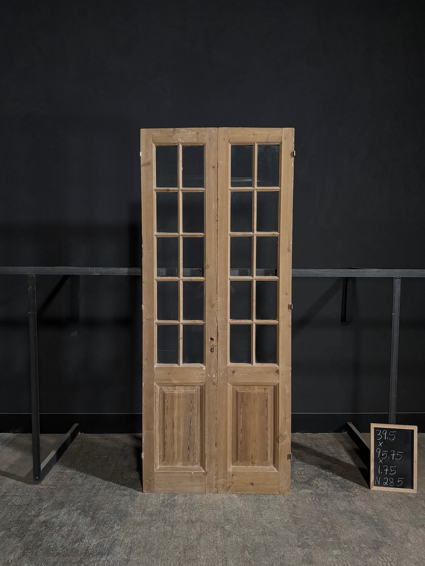 Antique Glass 10 Lite French Doors - 39.5x95.75 - N285
