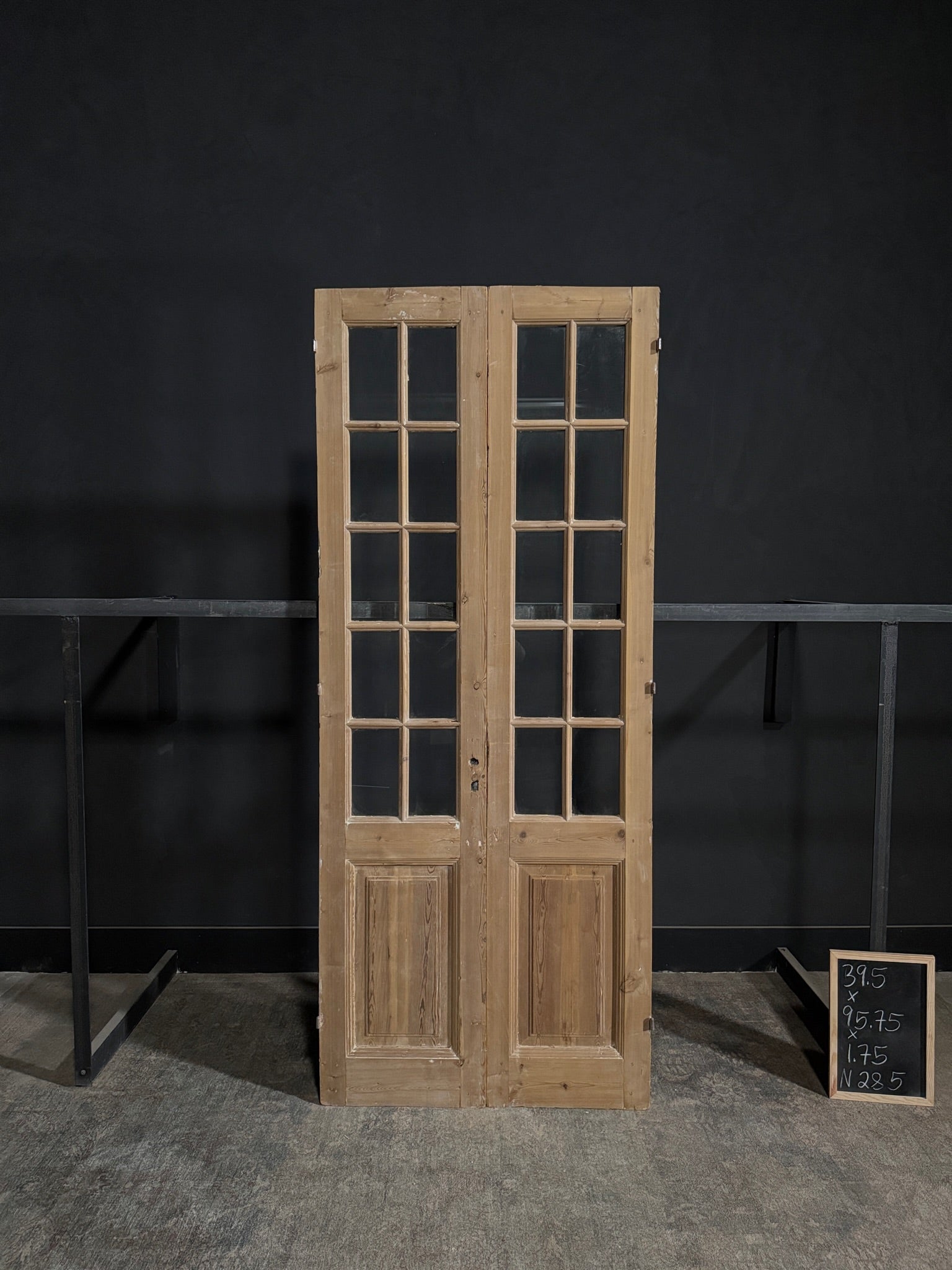 Antique Glass 10 Lite French Doors - 39.5x95.75 - N285