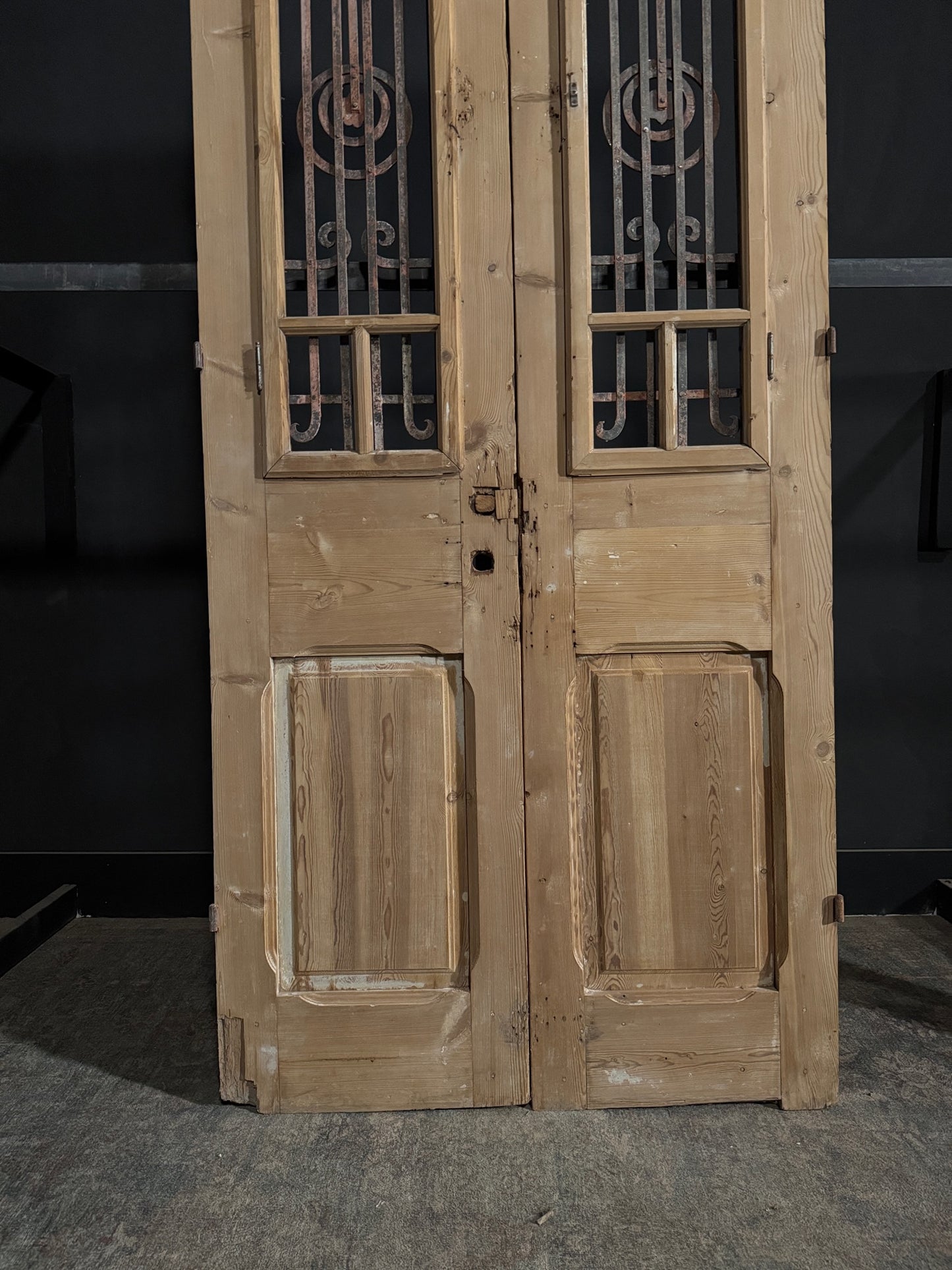 Antique Iron French Doors - 43.25x101.5 - N282