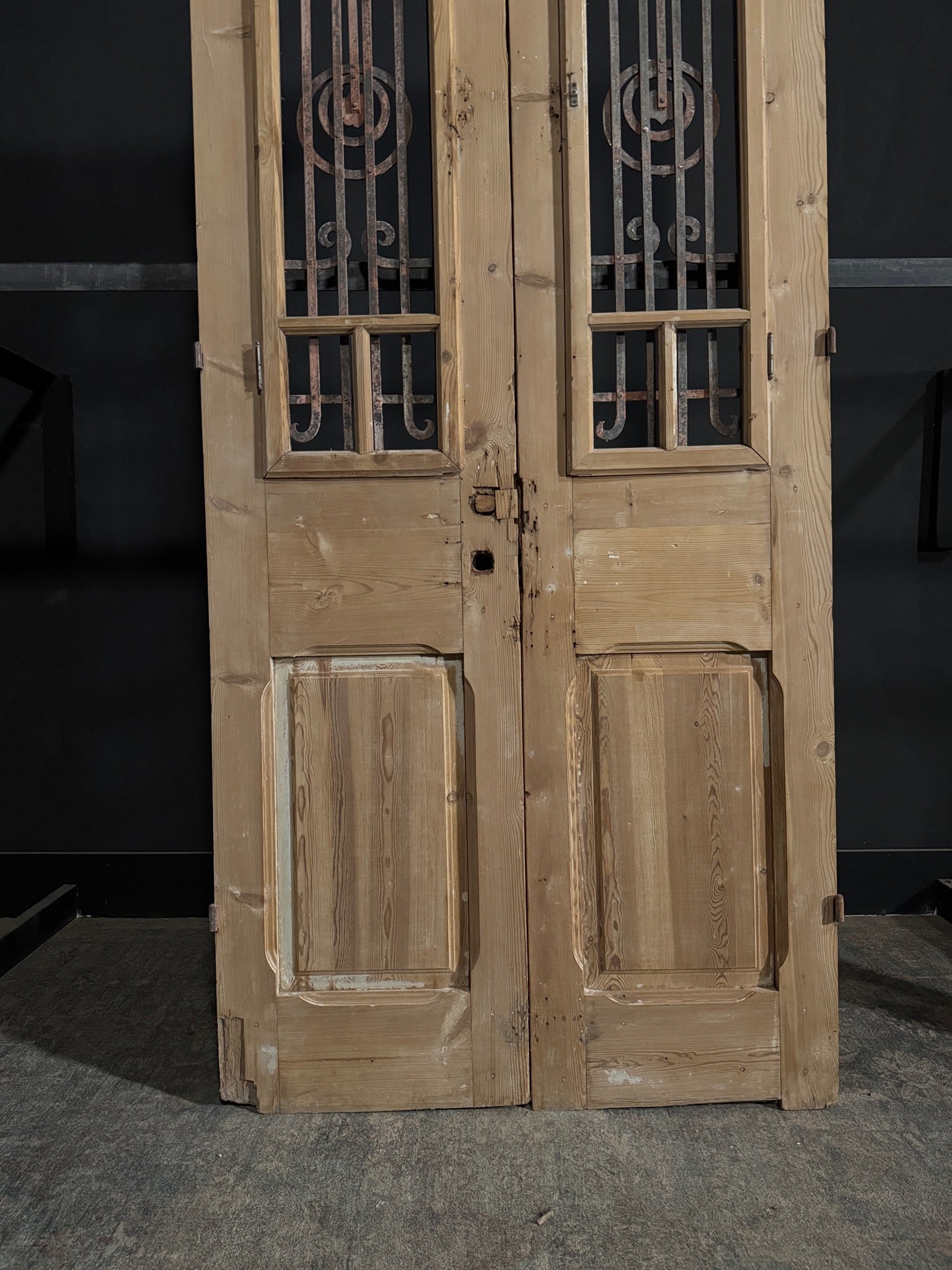 Antique Iron French Doors - 43.25x101.5 - N282