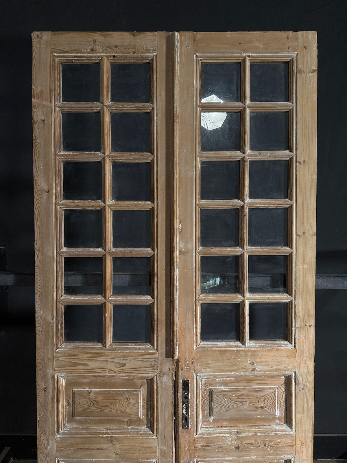 Antique Glass 12 Lite French Doors - 43.5x96.75 - N581