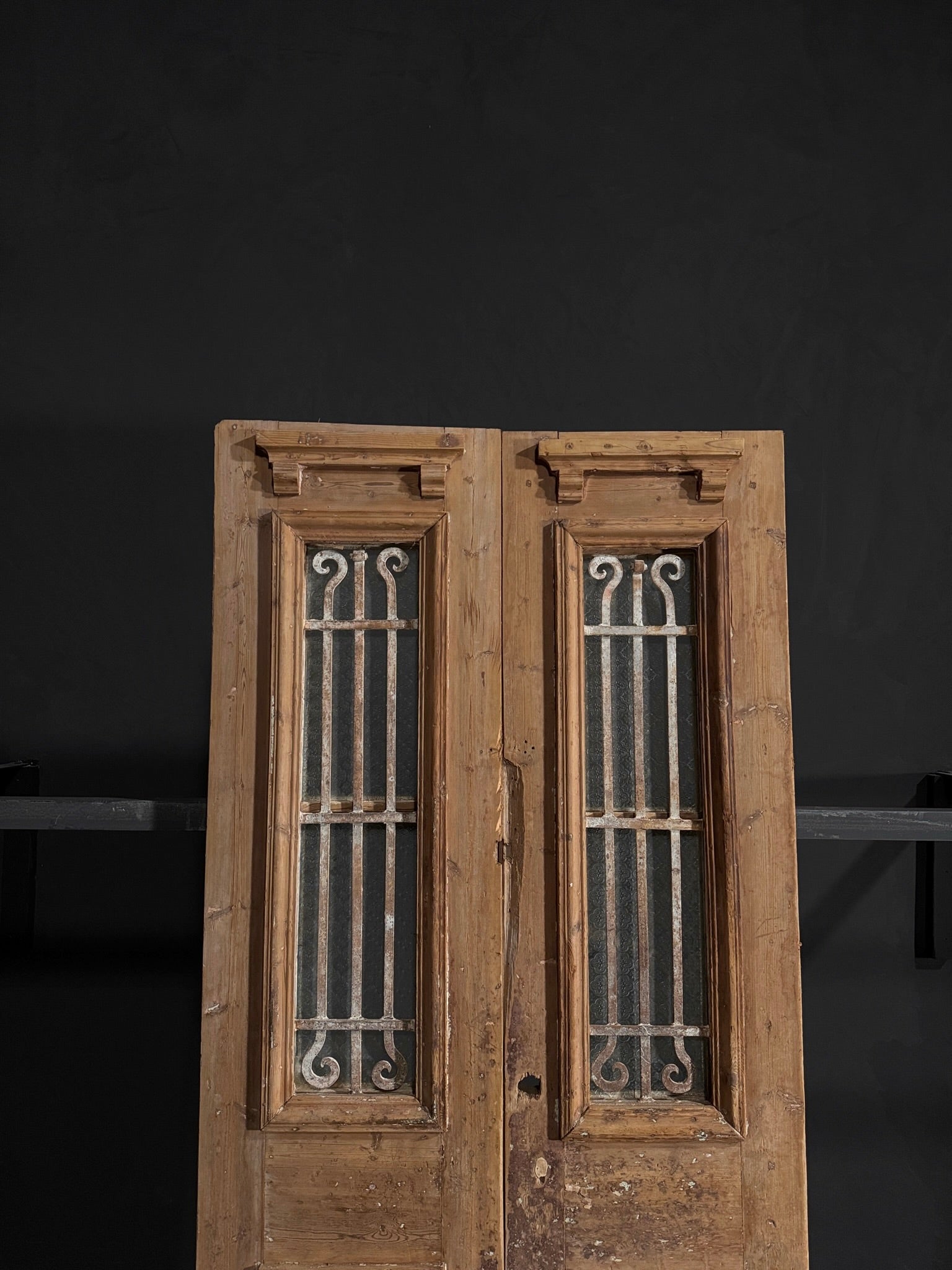 Antique Iron French Doors - 39x86 - N40