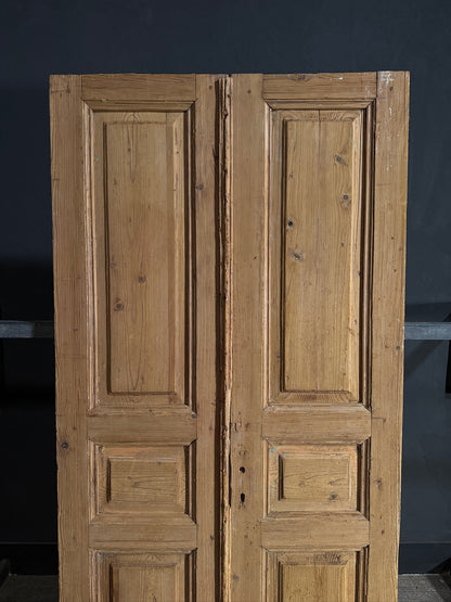 Antique 3 Panel Solid Double Doors - 43x90 - N650