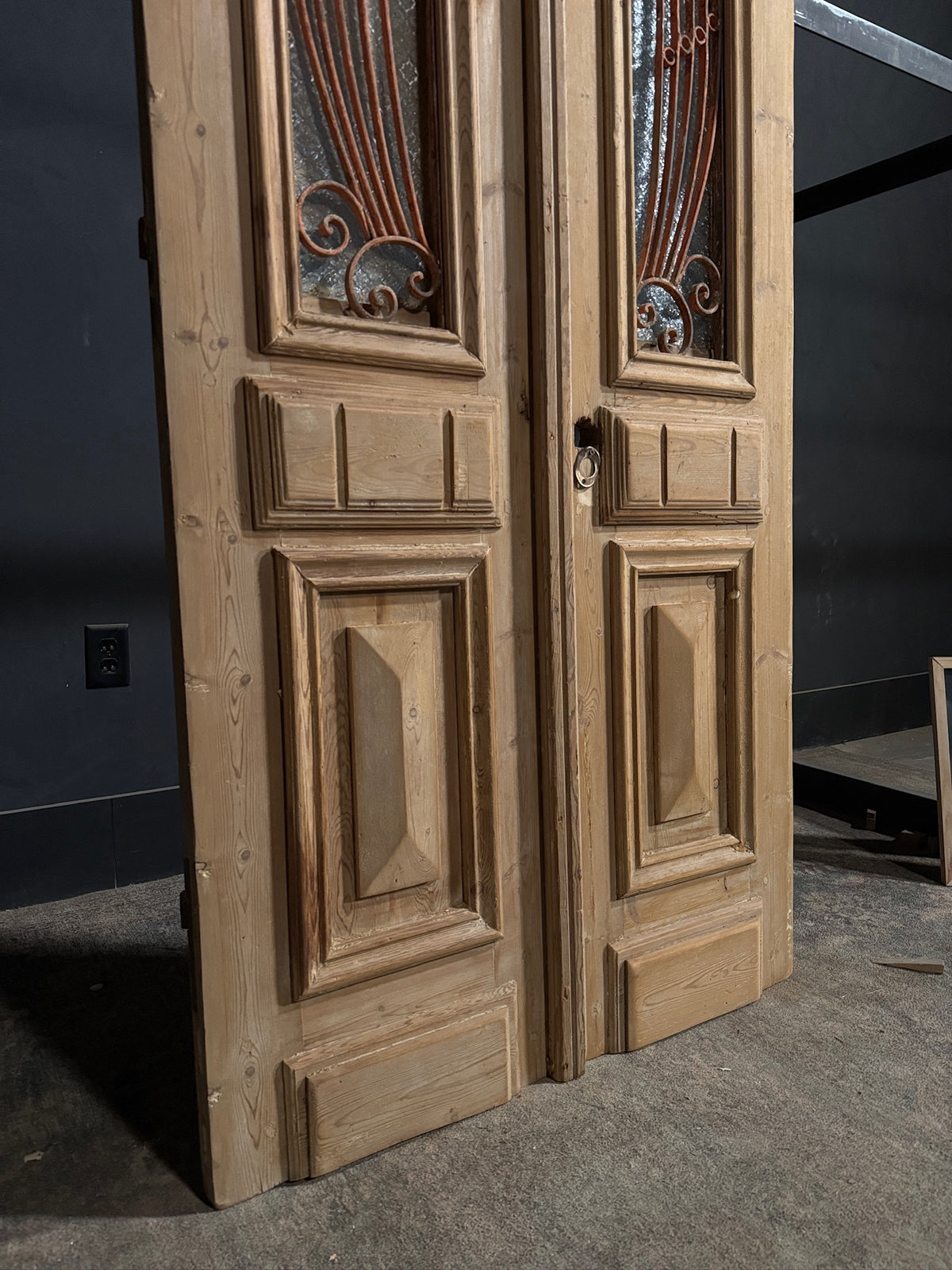 Antique Iron French Doors - 36.25x83.25 - N688
