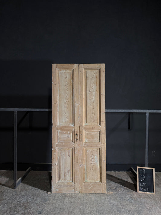 Antique Solid Double Doors - 39x93 - N463