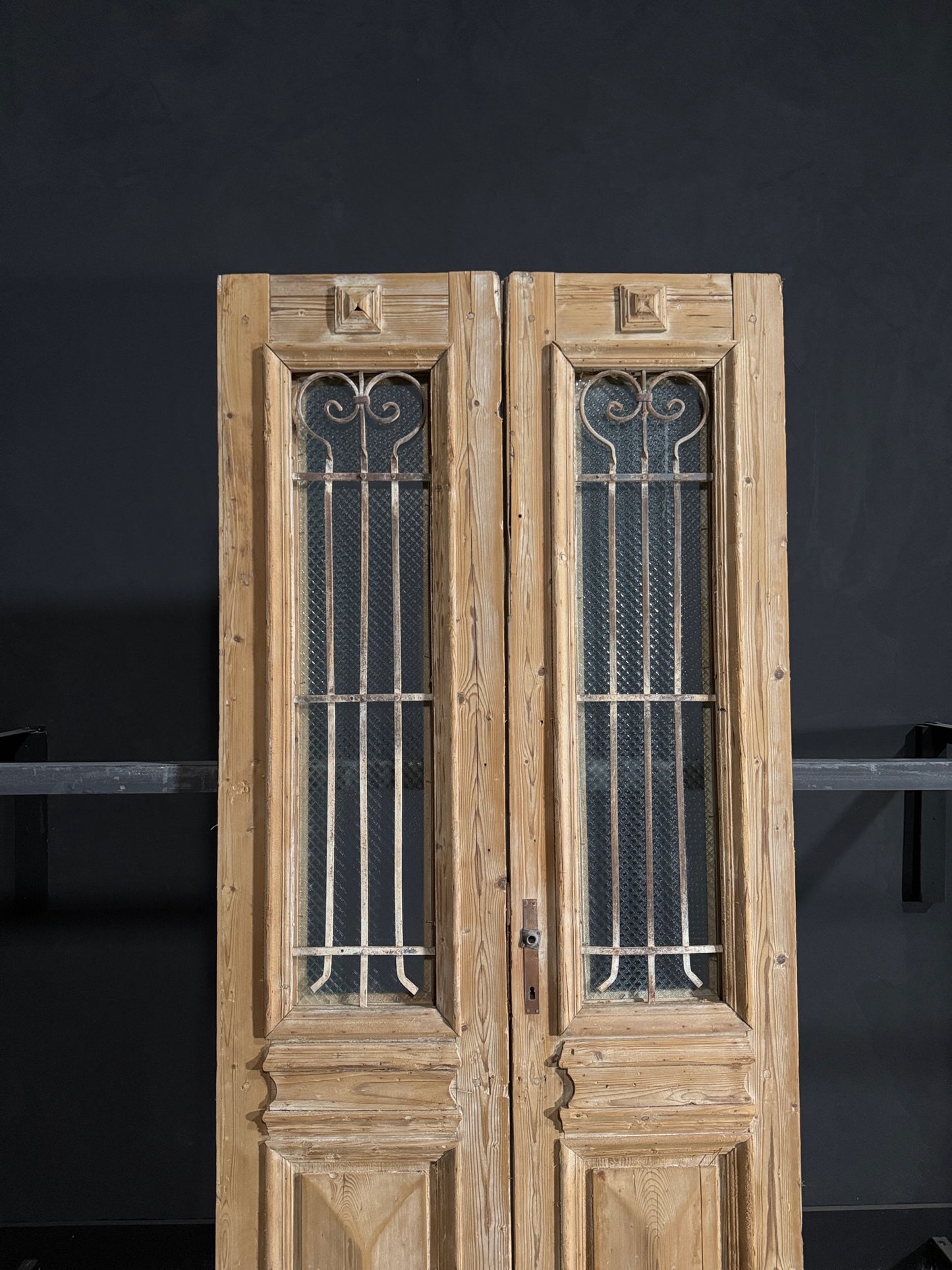Antique Iron French Doors - 39.5x94.5 - N79