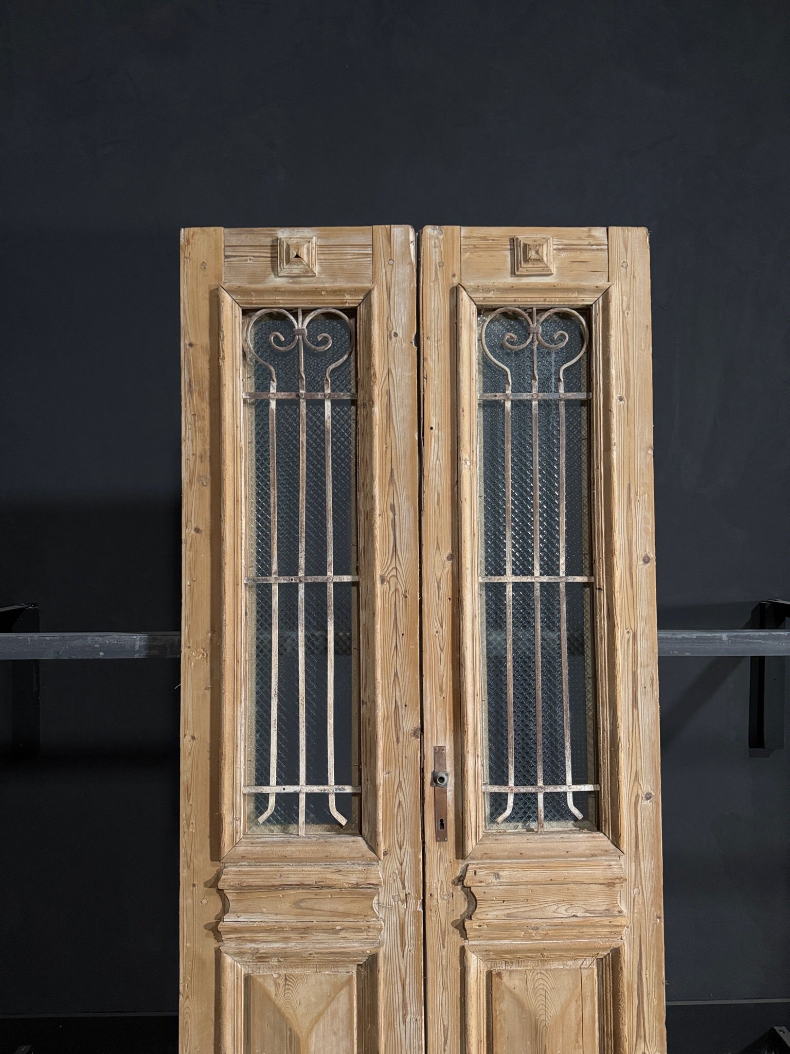 Antique Iron French Doors - 39.5x94.5 - N79