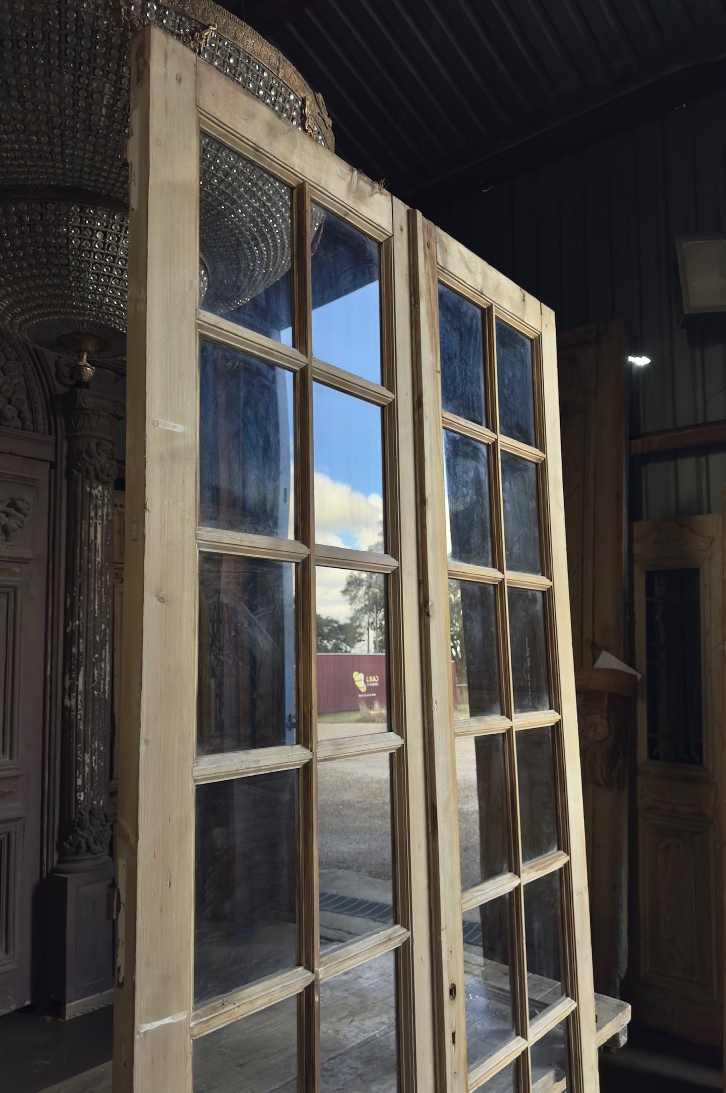 Classic Antique Glass French Doors - 51.75x105 - L122
