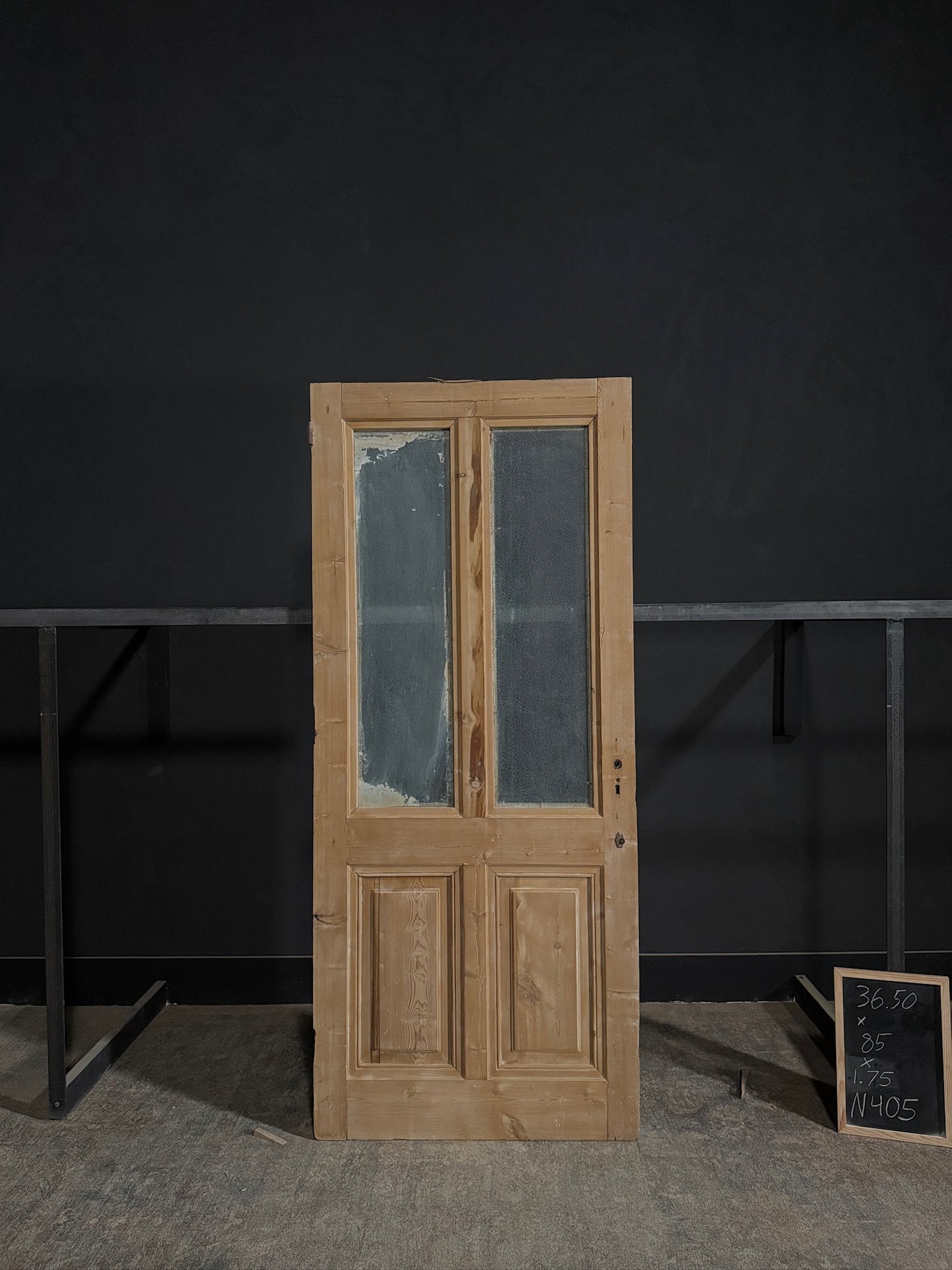 Antique Obscured Glass 2 Lite Single Door - 36.5x85 - N405