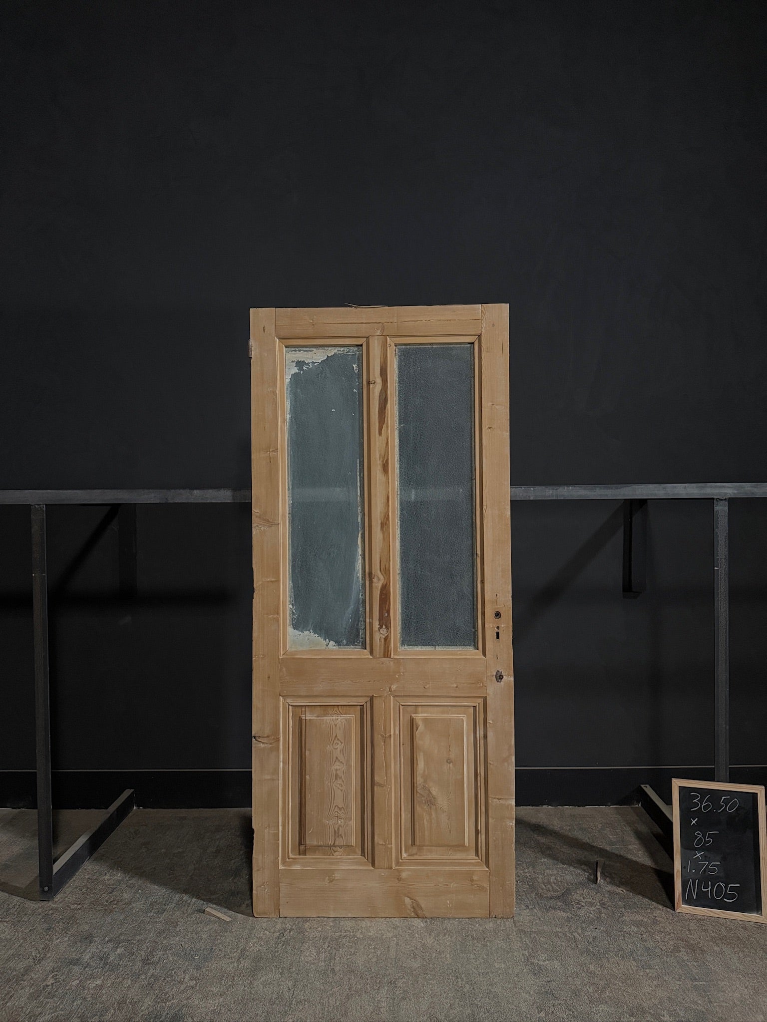Antique Obscured Glass 2 Lite Single Door - 36.5x85 - N405