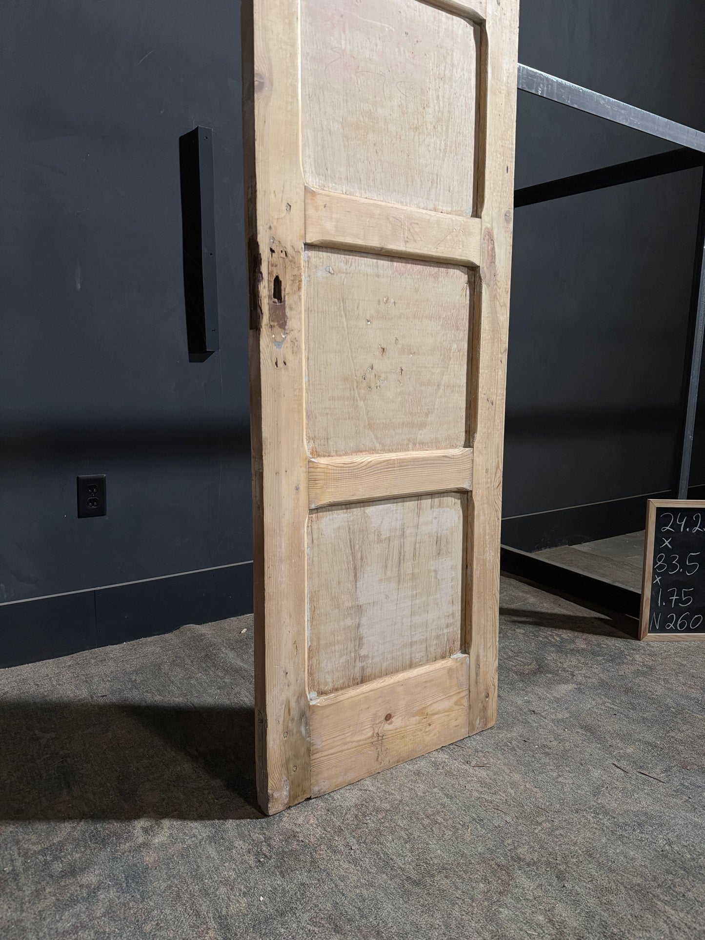 Antique 4 Panel Solid Single Door - 24.25x83.5 - N260