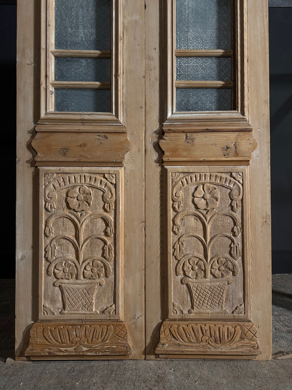 Antique Carved French Doors - 40.25x86.5 - N621